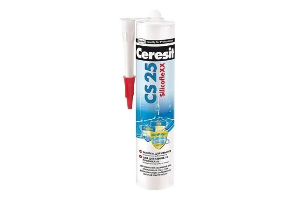 Затирка "Церезит" CS 25 силиконовая белая 0,28л Затирка "Церезит" CS 25 силиконовая белая 0,28л